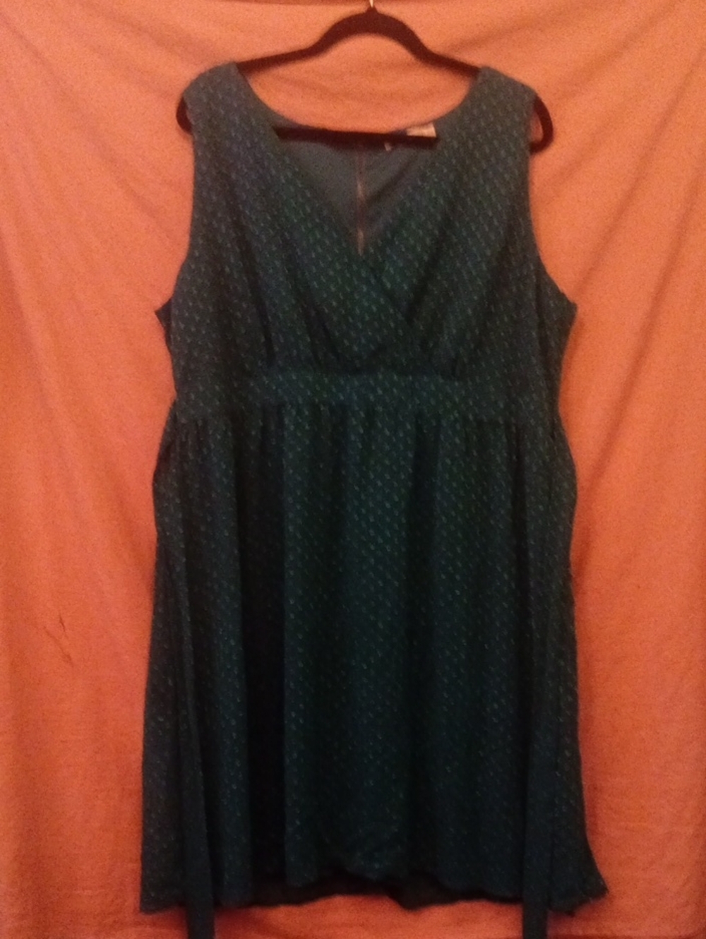 Ricki's Teal Sleeveless V-Neck Fit & Flare Midi Dress